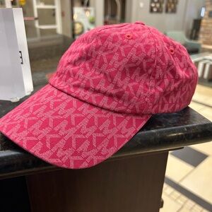 Micheal Kors Signature Logo Pink Baseball Cap